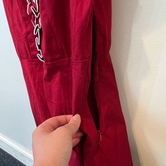 Vintage retro 50’s style dress, berry red, size Small Adult. - Picture 8 of 8